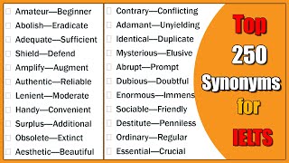 250 Essential Advanced Synonyms for IELTS  C1 C2 Level English [upl. by Tranquada160]