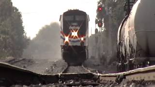 New Amtrak engine over camera 2012 train railway railfans [upl. by Drofyar]