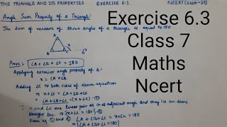 Exercise 63 class 7 mathschapter6 [upl. by Watkin]