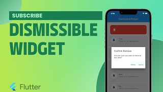 Dismissible Widget  Flutter [upl. by Noxin]