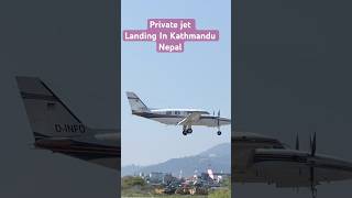 Private Jet 🛩️ Landing In Kathmandu tribhuwaninternationalairport nepal planespotting [upl. by Cilurzo766]