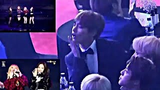 V REACTION TO BLACKPINKPWF‐BOOMBAYAHSMA 2017 TAEHYUNG IN YOUR AREA [upl. by Semela]