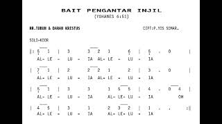 TEKS LAGU BAIT PENGANTAR INJIL HR TUBUH amp DARAH KRISTUS B 020624 ARR RD YOS SOMAR  YOH651 [upl. by Gasperoni]