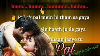 Pal karaoke song lyrics with female voice jalebi [upl. by Euqinoj]