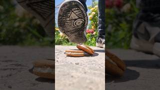 Experiment Sneakers vs biscuits  Crushing Crunchy amp Soft Things by Shoes asmr [upl. by Aihsetal]