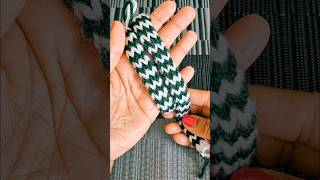 Superb easy🥰 beautiful crochet cord🤍💚🤍💚 crochet crochetcord handmade [upl. by Elocen]