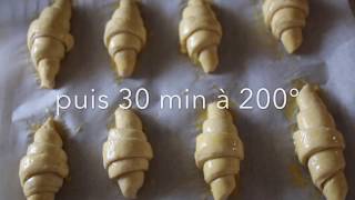 croissants au beurre recette facile et rapide [upl. by Adiari]