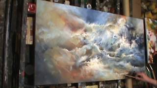 painting TURMOIL Modern contemporary art Mix Lang How to DEMO [upl. by Cower]