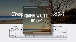 쇼팽 왈츠 Chopin Waltz op691  쉬운 피아노악보 [upl. by Erait]