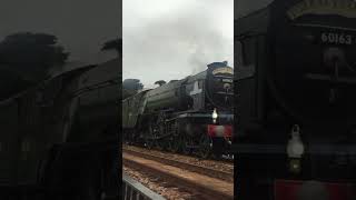 60163 tornado  steam train  whistle stuck on Dawlish sea wall tornado steamtrain steamtrains [upl. by Meehyrb]