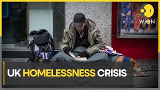 UK homelessness crisis spirals out of control over 40000 households lost home last year  WION [upl. by Assilev]