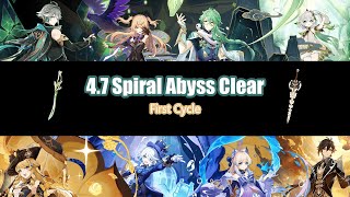 47 Spiral Abyss Floor 12 9⭐ Clear C0 Alhaitham Spread  C0 Navia Double Hydro [upl. by Ayotan951]