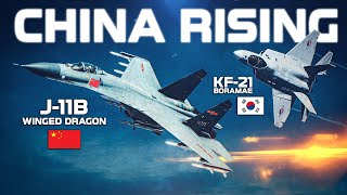 KF21 Boramae Vs J11 Winged Dragon Intercept  Digital Combat Simulator  DCS [upl. by Analem]