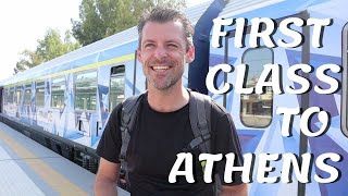 E88 FirstClass Train from Thessaloniki to Athens Greece [upl. by Neelrahs]