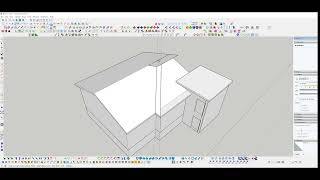 SKETCHUP QUICK TIP  Hip Extension from Gable Roof [upl. by Reld]