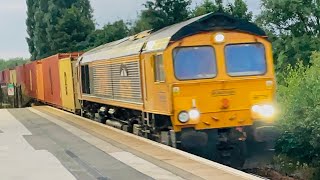 GBRf 66726 At Swinton STY From Felixstowe South Gbrf To Masborough NampW [upl. by Ykcin]