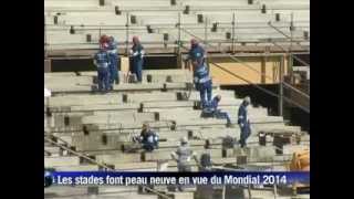 Brésil la Fifa vient constater les travaux pour le Mondial 2014 [upl. by Yrocaj979]