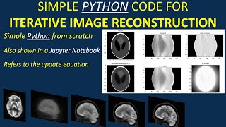 Simple PYTHON code for iterative image reconstruction also shown for a Jupyter notebook [upl. by Enialahs]