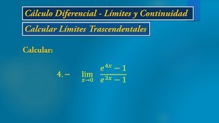 Limites Trascendentales  Ejemplo 4 [upl. by Cohby]