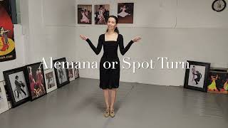 Mastering the Alemana or Spot Turn in International Rumba [upl. by Ramled]