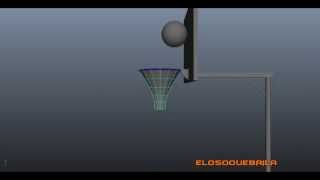 Basketball net animation in Autodesk Maya  Test [upl. by Narok]