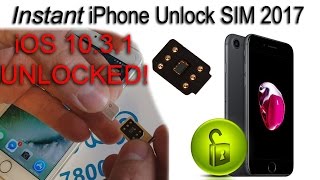 Instant iPhone Unlock SIM Unlock iPhone 7 iOS 1031 LATEST [upl. by Ramraj]