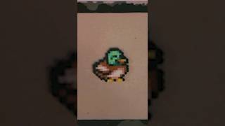 Perler Beads Timelapse Duck  Stardew Valley Pixel Art [upl. by Nuahsyt]