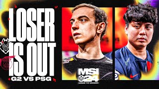 G2S LIFE IS ON THE LINE  G2 VS PSG MSI 2024 ELIMINATION  CAEDREL [upl. by Zsamot]