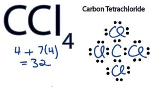 CCl4 Lewis Structure  How to Draw the Dot Structure for CCl4 Carbon Tetachloride [upl. by Artimed]