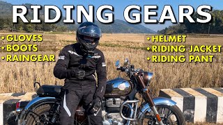 ALL MY RIDING GEARS  BEST BUDGET RIDING GEARS AND RAIN GEAR [upl. by Bergh]