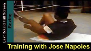 Boxing Training with the Stars Boxer Jose quotMantequillaquot Napoles Workout Session in Widescreen Color [upl. by Halie579]