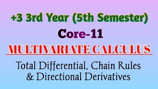 Multivariate Calculus  5th Semester  Core11  Directional Derivatives simplifiedteaching [upl. by Nostrebor960]