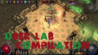 Path of Exile  Uberlab Compilation Izaro Boss Kill  Droploot  enchant [upl. by Irod]