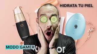 Cuidado Facial Masculino Gamificado  Piel radiante sencillo con el hidratador Geske y su APP [upl. by Ecissej]