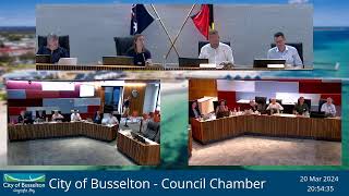 City of Busselton Ordinary Council Meeting  20 March 2024 [upl. by Ahsilat]