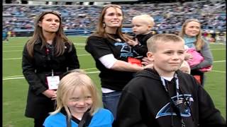 Soldier Surprises Family on field at Panthers Game [upl. by Nioe935]