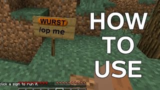 OLD VERSION How to Use Survival OPSign  Wurst Client [upl. by Brose]