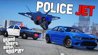 PULLING OVER PLAYERS IN A JET  GTA RP [upl. by Wetzell]