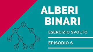 Esercizio Alberi binari di ricerca in JAVA Es6 TECNICHE DI PROGRAMMAZIONE [upl. by Hcurob]