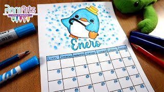 CALENDARIO ENERO  BULLET JOURNAL  DIY  JANUARY CALENDAR [upl. by Akierdna]