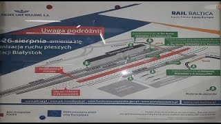 Dworzec PKP Białystok otwarcie tuneli przejść podziemnych schodów ruchomych i awaria windy [upl. by Rod]