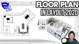 Creating a Floor Plan in LAYOUT 2020 from a SketchUp Model  Layout 2020 Part 1 [upl. by Ecnal]