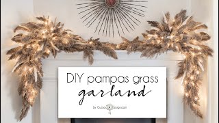 DIY pampas grass garland [upl. by Leiso]