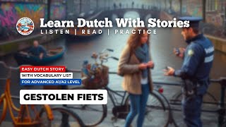 Gestolen fiets  Dutch Story with Vocabulary A1A2 Dutch [upl. by Mosora777]