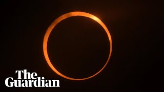 Timelapse video shows ring of fire solar eclipse at Easter Island [upl. by Prager]