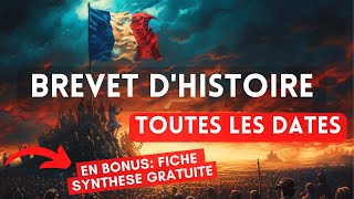 Toutes les dates à savoir pour le brevet dhistoire [upl. by Hanni314]