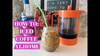 HOW TO ICED COFFEE AT HOME COLD BREW RECIPE [upl. by Netsreik]