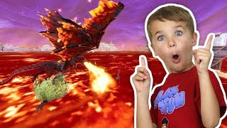 THE FLOOR IS LAVA in FORTNITE BATTLE ROYALE BLOX4FUN DAD AND SON [upl. by Nyleaj]