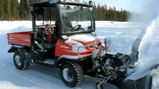 Kubota RTV900 with Bercomac Snowblower [upl. by Hollyanne865]