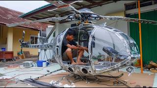 Man Builds Amazing FullSize HELICOPTER  Start to Finish DIY by Dodoan123 [upl. by Olympe]